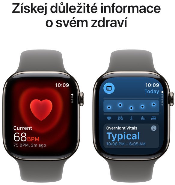 Apple Watch Series 11 GPS + Cellular 42mm Natural Titanium Case with Stone Grey Sport Band - M/L