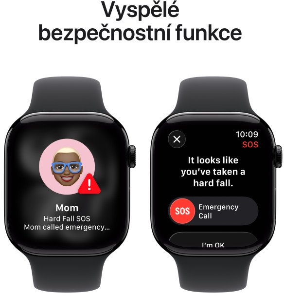 Apple Watch Series 11 GPS + Cellular 46 mm Jet Black hliníkové puzdro s čiernym športovým remienkom - S/M