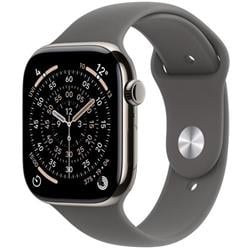 Apple Watch Series 11 GPS + Cellular 46 mm Titanium + Šedý športový remienok - S/M