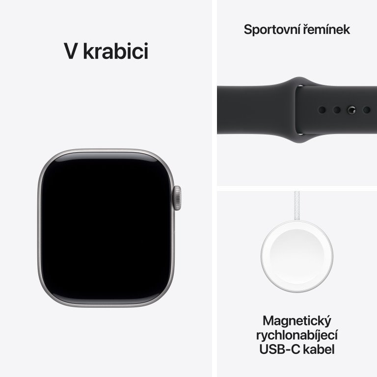 Apple Watch Series 11 GPS + Cellular 46mm Aluminium Case Sport Band - M/L