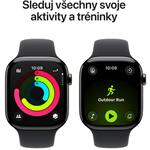 Apple Watch Series 11 GPS + Cellular 46mm Titanium + Black Sport Band - S/M