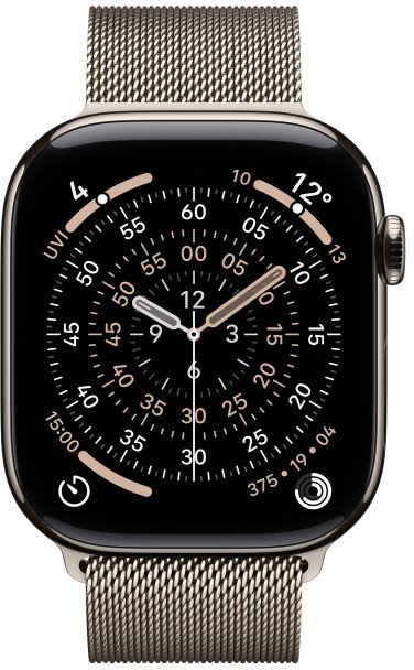 Apple Watch Series 11 GPS + Cellular 46mm Titanium + Milánska slučka - S/M