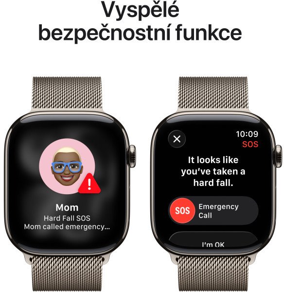 Apple Watch Series 11 GPS + Cellular 46mm Titanium + Milánska slučka - S/M