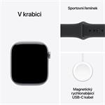 Apple Watch Series 11 GPS + Cellular 46mm vesmírne sivé hliníkové puzdro s čiernym športovým remienkom - S/M