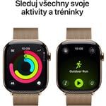 Apple Watch Series 11 GPS + mobilný signál 46 mm zlatý titán + milánska slučka - M/L