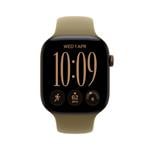 Apple Watch Series 12 GPS 42 mm s puzdrom z tmavobronzového hliníka a olivovým športovým remienkom – M/L