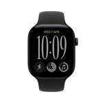 Apple Watch Series 12 GPS 46mm Black Aluminium Case with Black Sport Band - S/M