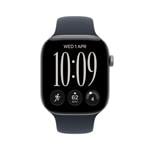 Apple Watch Series 12 GPS + Cellular 42 mm, hliníkové puzdro v farbe Space Grey s modrým športovým remienkom – S/M