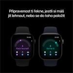 Apple Watch Series 12 GPS + Cellular 42 mm, puzdro z prírodného titánu s tmavomodrým športovým remienkom – M/L