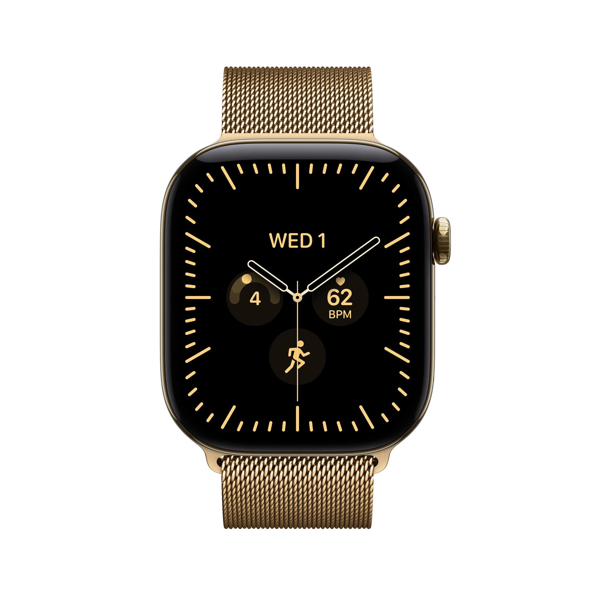 Apple Watch Series 12 GPS + Cellular 42 mm, puzdro z titánu v odtieni Radiant Gold s milánskym remienkom v odtieni Radiant Gold