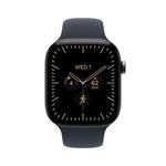 Apple Watch Series 12 GPS + Cellular 42mm Natural Titanium Case with Navy Blue Sport Band - S/M