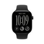 Apple Watch Series 12 GPS + Cellular 46mm Black Aluminium Case with Black Sport Band - M/L