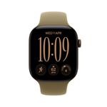 Apple Watch Series 12 GPS + Cellular 46mm Dark Bronze Aluminium Case with Olive Sport Band - S/M