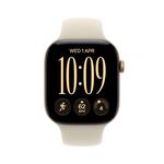 Apple Watch Series 12 GPS + Cellular 46mm Light Gold Aluminium Case with Sand Sport Band - S/M