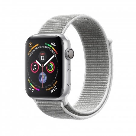 apple watch series 4 gps silver aluminium case with seashell sport loop