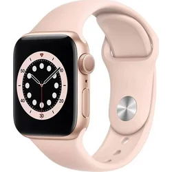 APPLE Watch Series 6 40mm Gold Aluminium Case with Pink Sand Sport Band - Regular MG123HC/A - Hodinky
