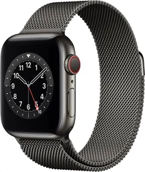 APPLE Watch Series 6 GPS+Cellular,44mm Graphite Stainless Steel Case with Graphite Milanese Loop