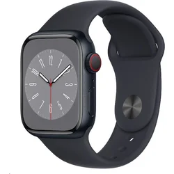 Apple Watch Series 8 GPS Cellular 41 mm Půlnočné hliníkové puzdro so športovým remienkom Midnight - Bežné (mnhv3cs/a)
