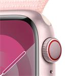 Apple Watch Series 9 41 mm Cellular Pink Aluminium so svetloružovým športovým remienkom