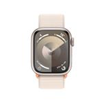 Apple Watch Series 9 41 mm Cellular Star White Aluminium s bielym športovým remienkom Star