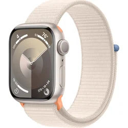 Apple Watch Series 9 41 mm Star White Aluminium s bielym športovým remienkom