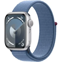 Apple Watch Series 9 41 mm strieborné hliníkové s ľadovo modrým športovým remienkom