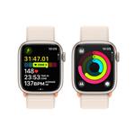 Apple Watch Series 9 41mm Cellular Hvězdně bílý hliník s hvězdně bílým provlékacím sportovním řemínkem