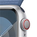 Apple Watch Series 9 41mm Cellular Stříbrný hliník s ledově modrým provlékacím sportovním řemínkem