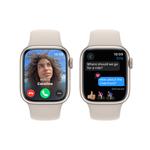 Apple Watch Series 9 41mm Hvězdně bílý hliník s hvězdně bílým sportovním řemínkem - S/M