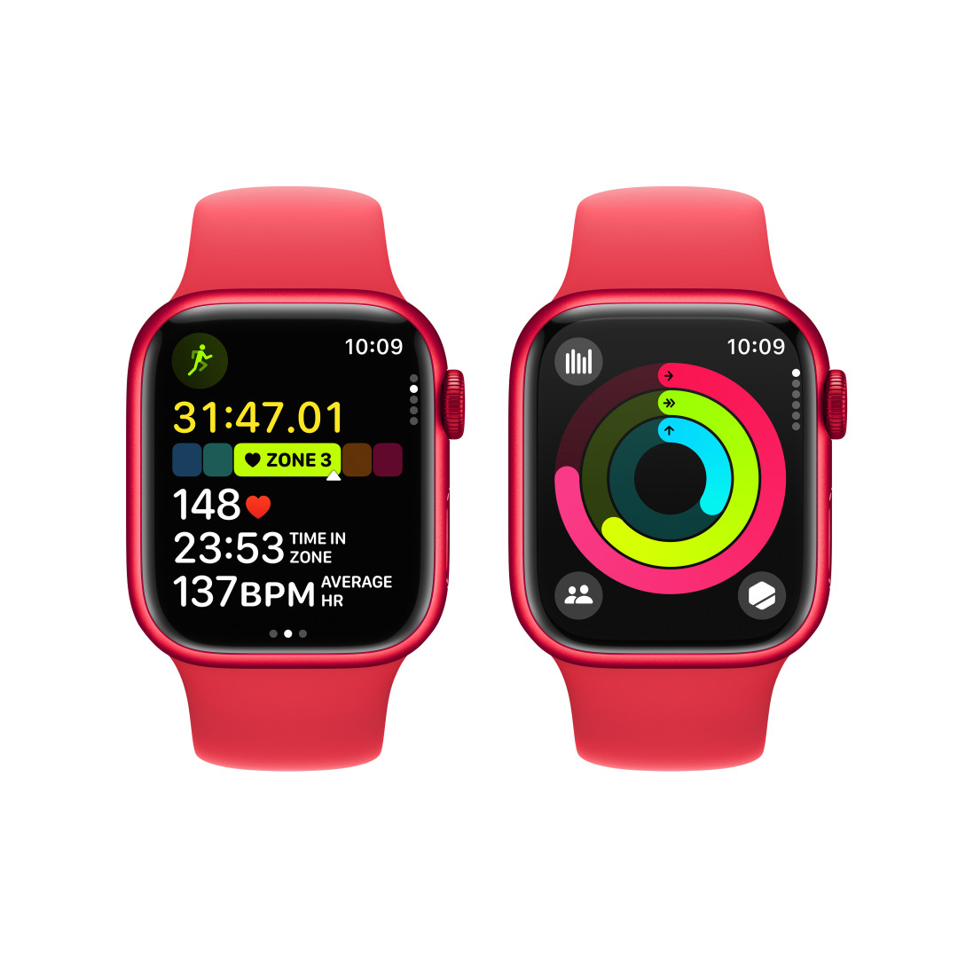 Apple Watch Series 9 41mm PRODUCT(RED) Červený hliník s PRODUCT(RED) sportovním řemínkem - S/M