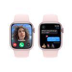 Apple Watch Series 9 41mm Růžový hliník se světle růžovým sportovním řemínkem - S/M