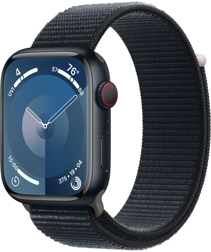 Apple Watch Series 9 45 mm Cellular Dark Ink Aluminium so športovým remienkom Dark Ink