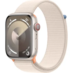 Apple Watch Series 9 45 mm Cellular Hviezdne biely hliník s hviezdne bielym športovým remienkom