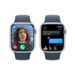 Apple Watch Series 9 45 mm Cellular Silver Aluminium s ľadovo modrým športovým remienkom - M/L