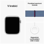 Apple Watch Series 9 45 mm Cellular Strieborný hliník s ľadovo modrým športovým remienkom