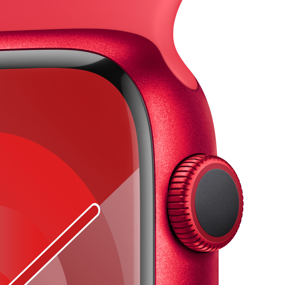 Apple Watch Series 9 45 mm PRODUCT(RED) Červený hliník s PRODUCT(RED) Športový remienok - S/M