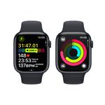 Apple Watch Series 9 45mm Temně inkoustový hliník s temně inkoustovým sportovním řemínkem - M/L
