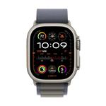 Apple Watch Ultra 2 49mm titanové pouzdro s modrým alpským tahem - Small