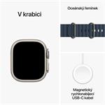 Apple Watch Ultra 2 49mm titanové pouzdro s modrým oceánským řemínkem