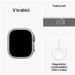 Apple Watch Ultra 2 49mm titanové pouzdro se zeleno-šedým trailovým tahem - M/L