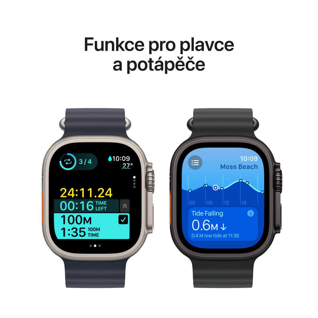 Apple Watch Ultra 2 GPS + Cellular 49 mm puzdro z prírodného titánu s milánskou slučkou z prírodného titánu - S (MX4M3CS/A)