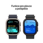 Apple Watch Ultra 2 GPS + Cellular 49 mm puzdro z prírodného titánu s modrou slučkou Trail Loop - M/L (MX4L3CS/A)