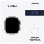 Apple Watch Ultra 2 GPS + Cellular 49 mm puzdro z prírodného titánu s modrou slučkou Trail Loop - S/M (MX4J3CS/A)