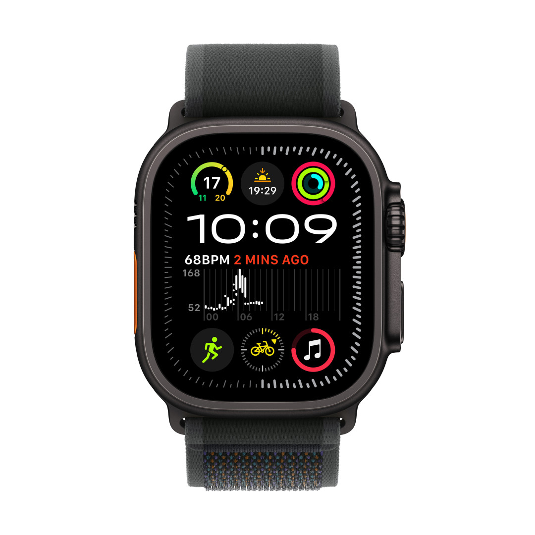 Apple Watch Ultra 2 GPS + Cellular 49mm Black Titanium Case with Black Trail Loop - M/L (MX4V3CS/A)