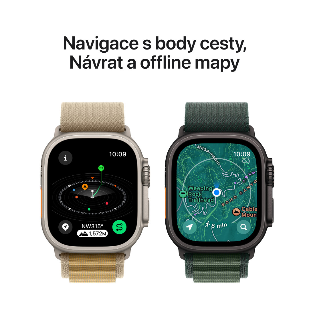 Apple Watch Ultra 2 GPS + Cellular 49mm Black Titanium Case with Black Trail Loop - M/L (MX4V3CS/A)