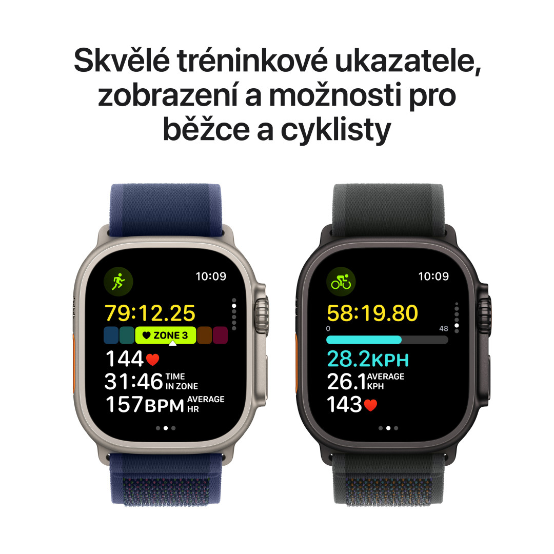 Apple Watch Ultra 2 GPS + Cellular 49mm Black Titanium Case with Dark Green Alpine Loop - Small (MX4Q3CS/A)