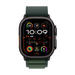 Apple Watch Ultra 2 GPS + Cellular 49mm Black Titanium Case with Dark Green Alpine Loop - Small (MX4Q3CS/A)