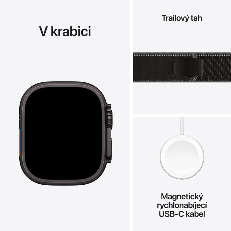 Apple Watch Ultra 3 GPS + Cellular 49 mm čierne, Čierna/uhľová - M/L