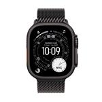 Apple Watch Ultra 3 GPS + Cellular 49 mm čierne titánové puzdro s čiernou titánovou milánskou slučkou - Veľké