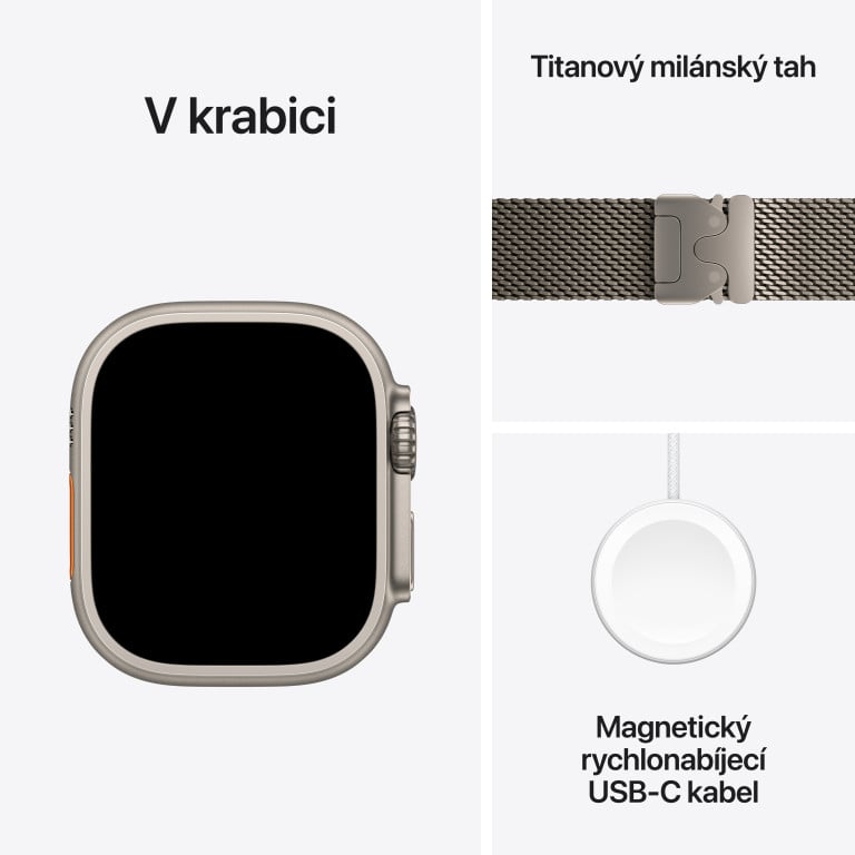 Apple Watch Ultra 3 GPS + Cellular 49 mm Titanium + Titanium Mil Loop - M